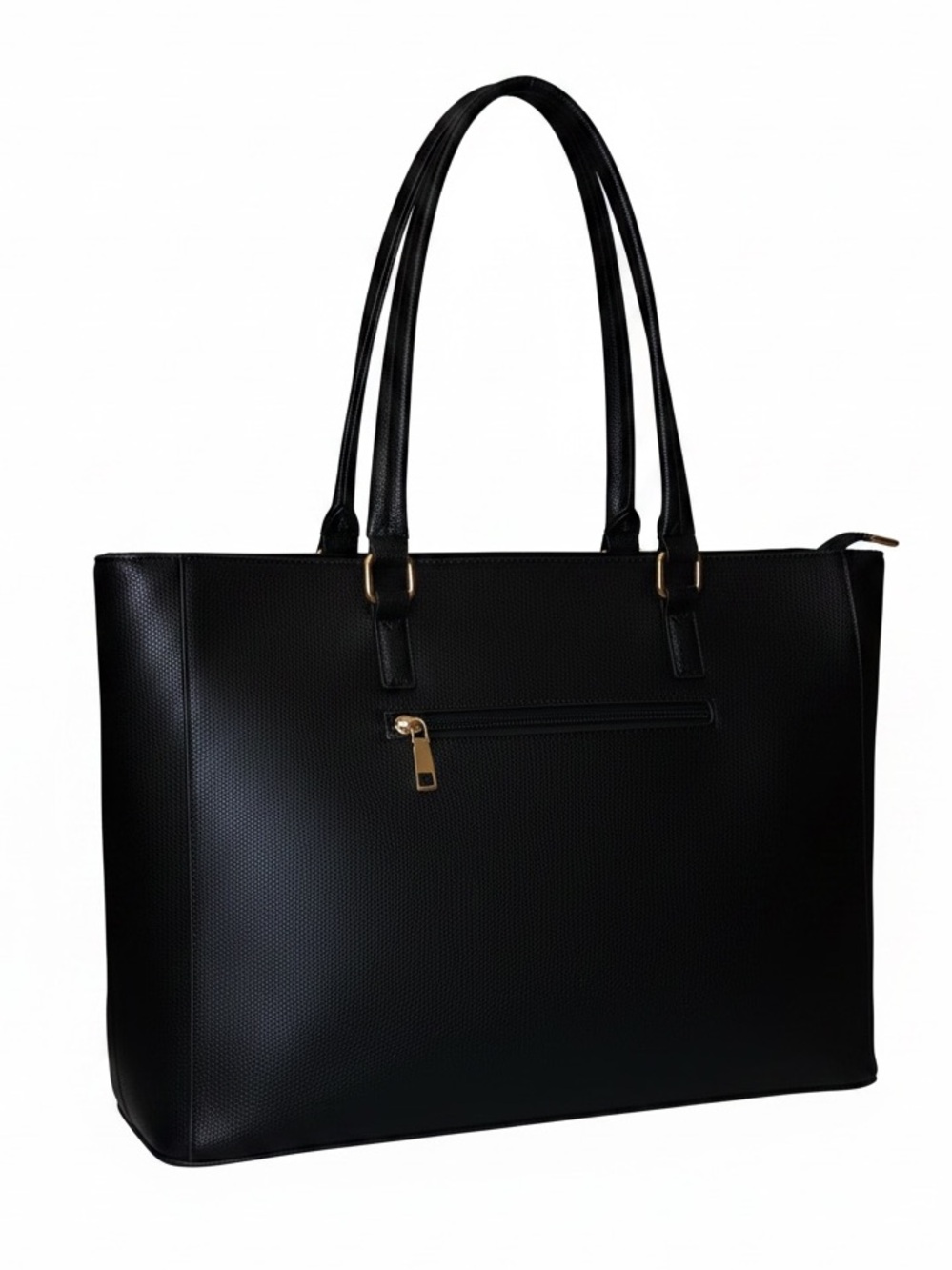 LOVEVOOK Large Laptop Shoulder Bag Tote Vegan Leather Black 16.5” x 6.1” x 11” - Picture 2 of 10
